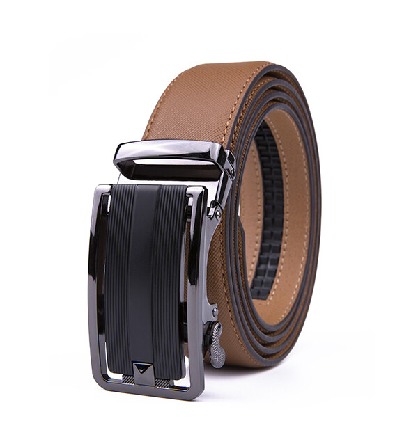 Mens Ratchet Belts Leather Automatic Buckle Belt for Men One Size Fits 22-46inch