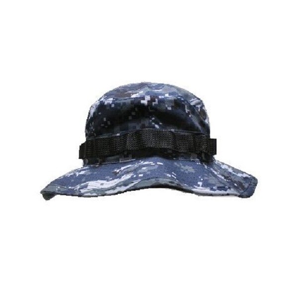 US Navy Blueberry Boonie Hat -USN Military Issue Digital Camo Cover- Made in USA