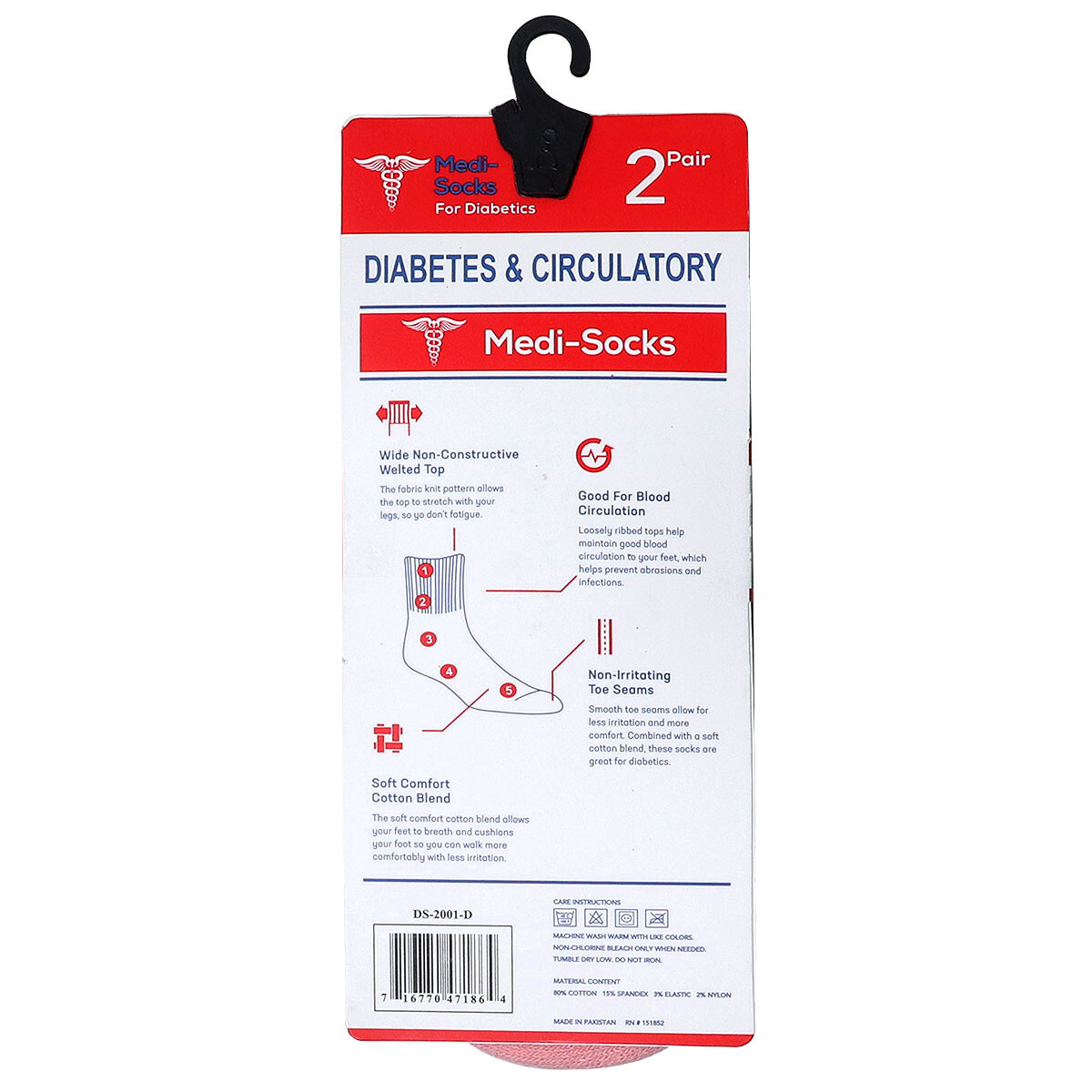6 Pair Women Loose Fit Quarter Diabetic Socks Cotton Circulatory Non Binding Top