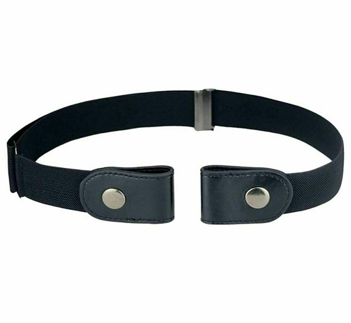 Men Women Buckle-free Elastic Invisible Waist Belt for Jeans No Bulge Hassle