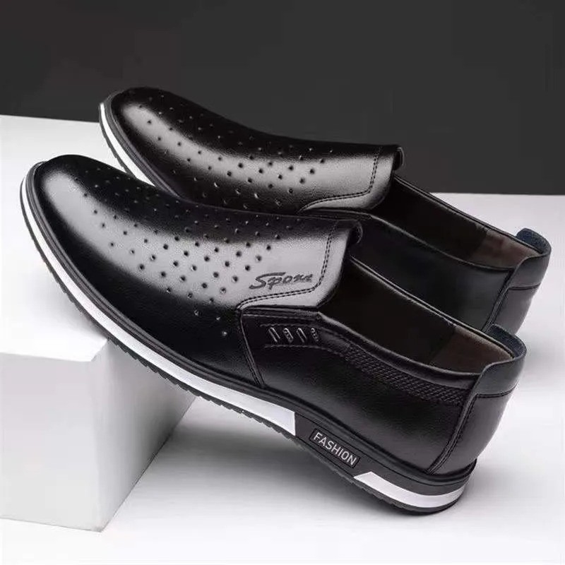 Luxury Men’s Leather Loafers Slip On Moccasins Non Slip Driving Casual Shoes