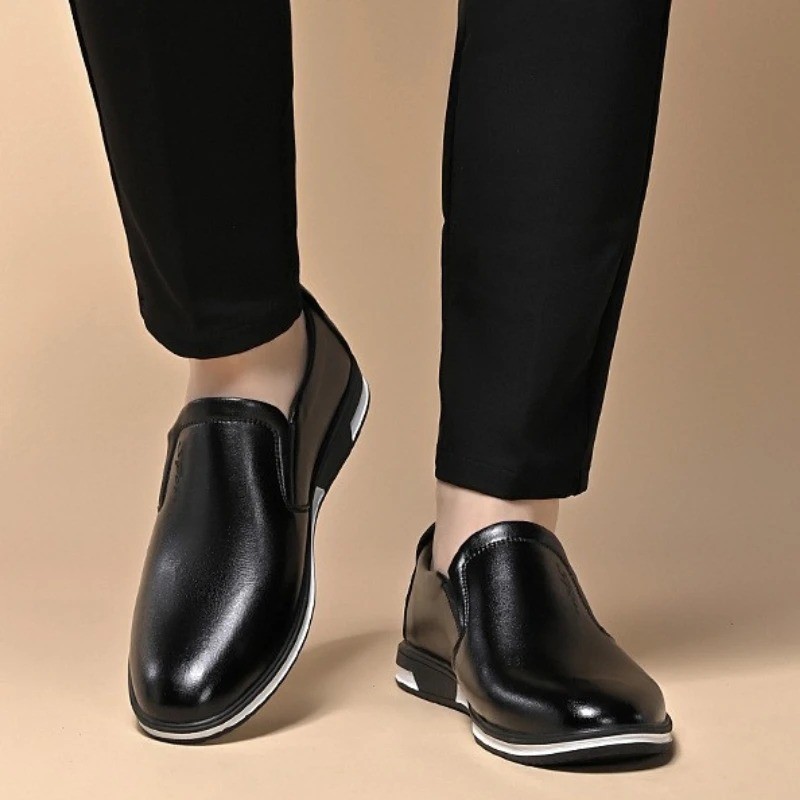 Luxury Men’s Leather Loafers Slip On Moccasins Non Slip Driving Casual Shoes