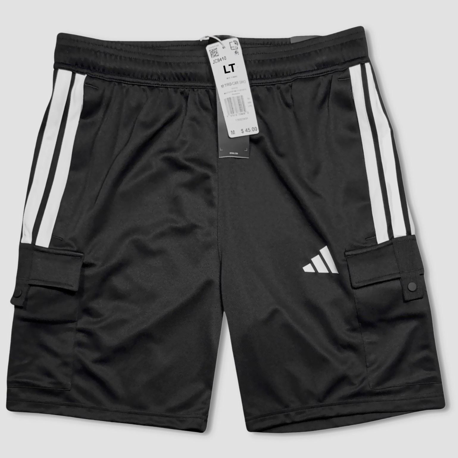 Adidas Tiro Cargo Shorts – NWT Mens Size Large-Tall Black / White – #48490-D3