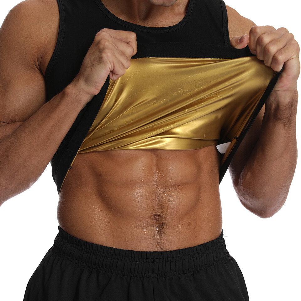 CGTFY Gynecomastia Compression Tank Top Men Sauna Slimming Shaper Sweat Vest US