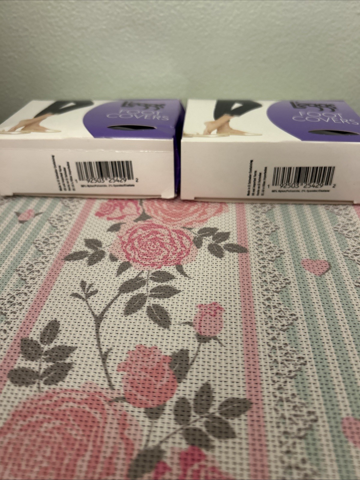 Legs Foot Covers 2 Boxes NEW; 3 Pair Each Box ~ Black Footies Shoe size 6-10