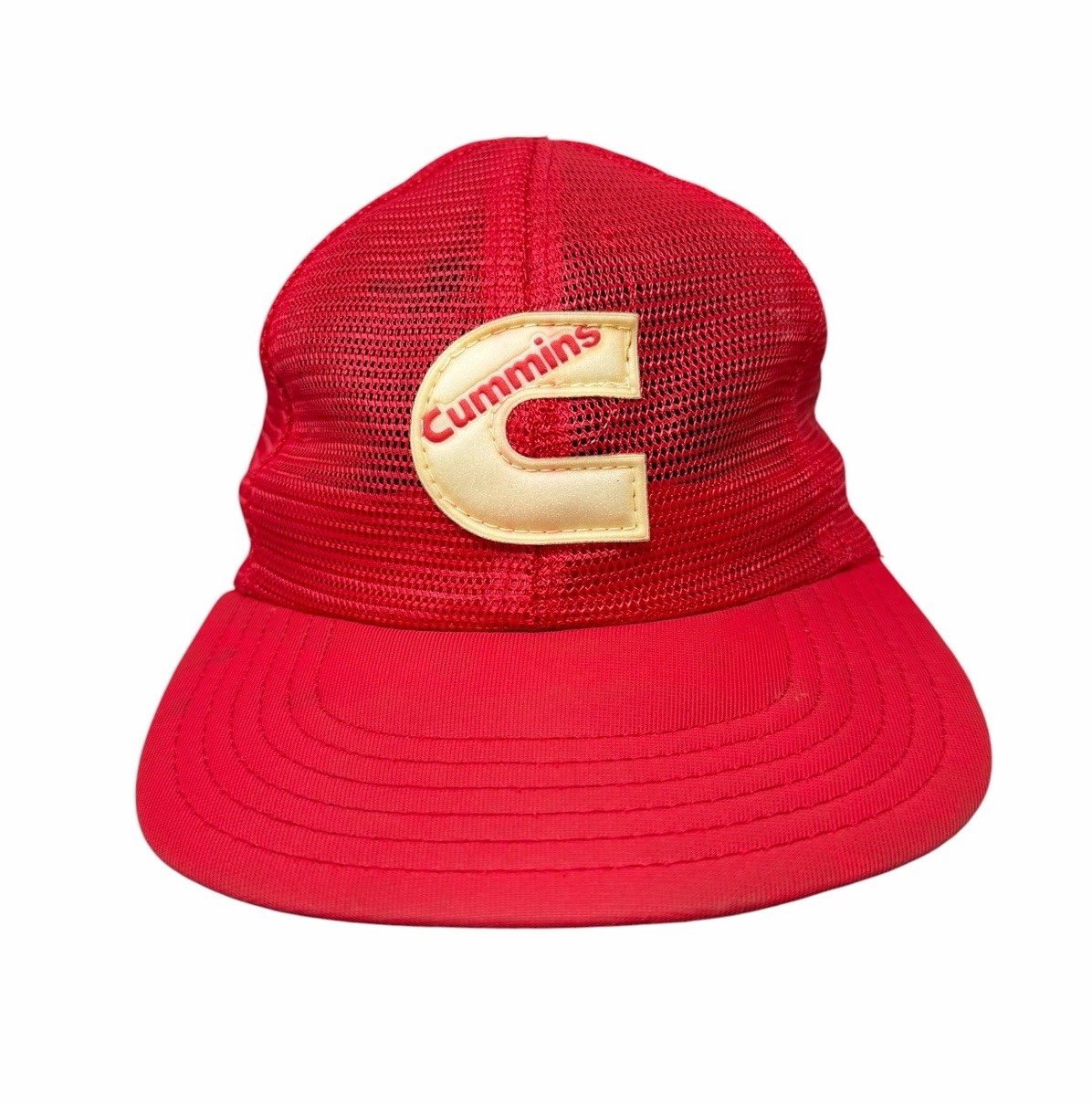 Vintage Cummins Diesel Snapback Trucker Hat Cap SnapBack Mesh Red Patch USA Made