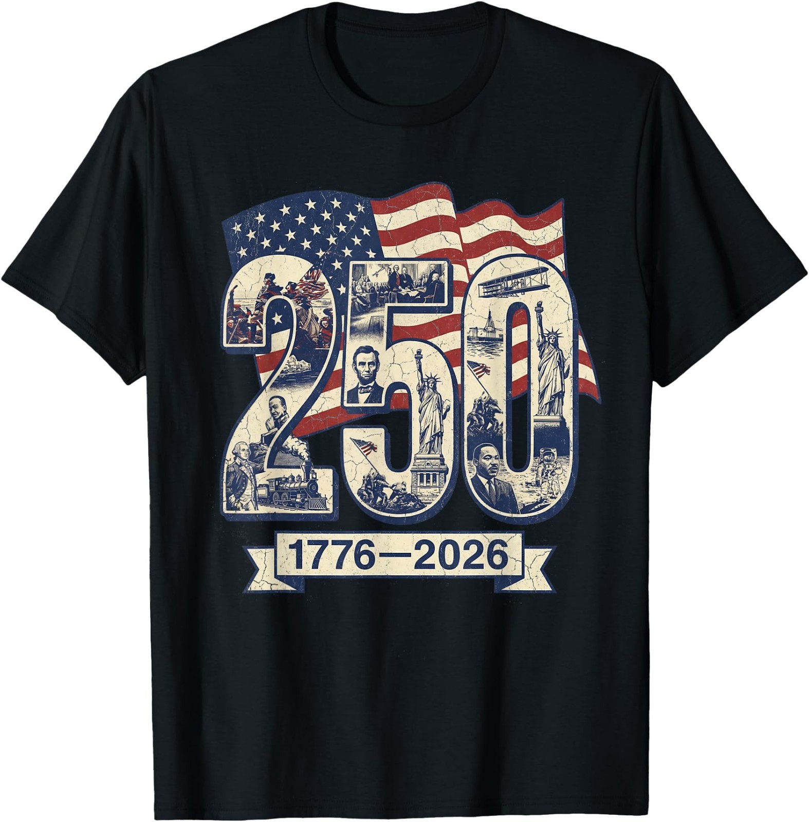 250 Years American Anniversary 250th Merch 4th July Flag UNISEX T-Shirt