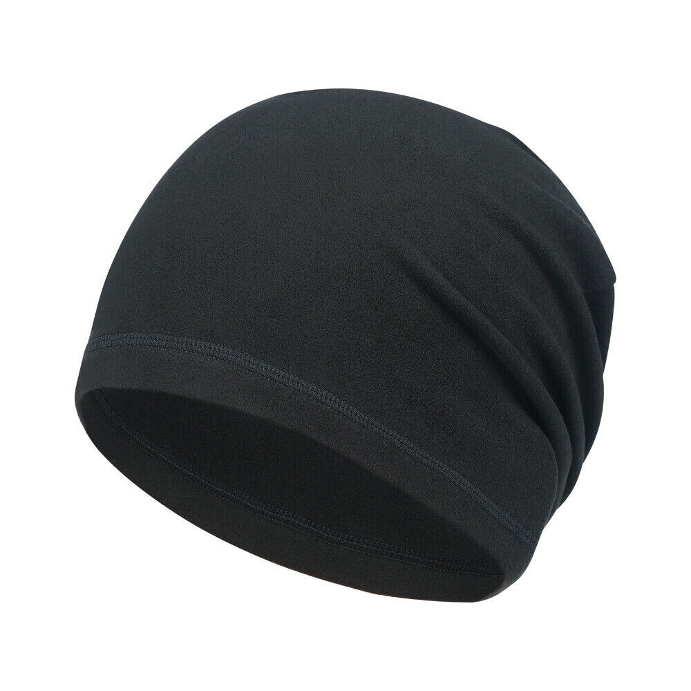 Skull Cap for Men Women Thin Fleece Beanie Cap Helmet Liner Sleep Hats Windproof