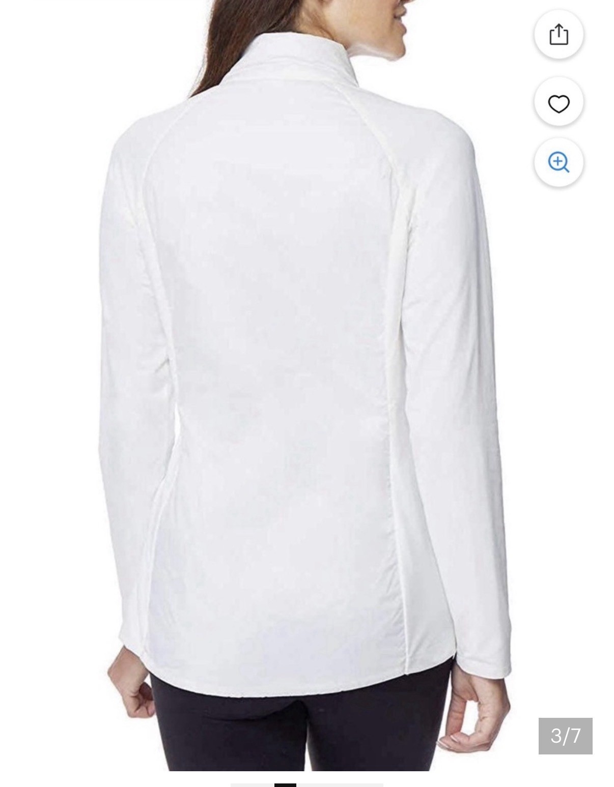 32 Degrees Cool Women’s Full Zip Softshell Jacket White Size S Long Sleeve