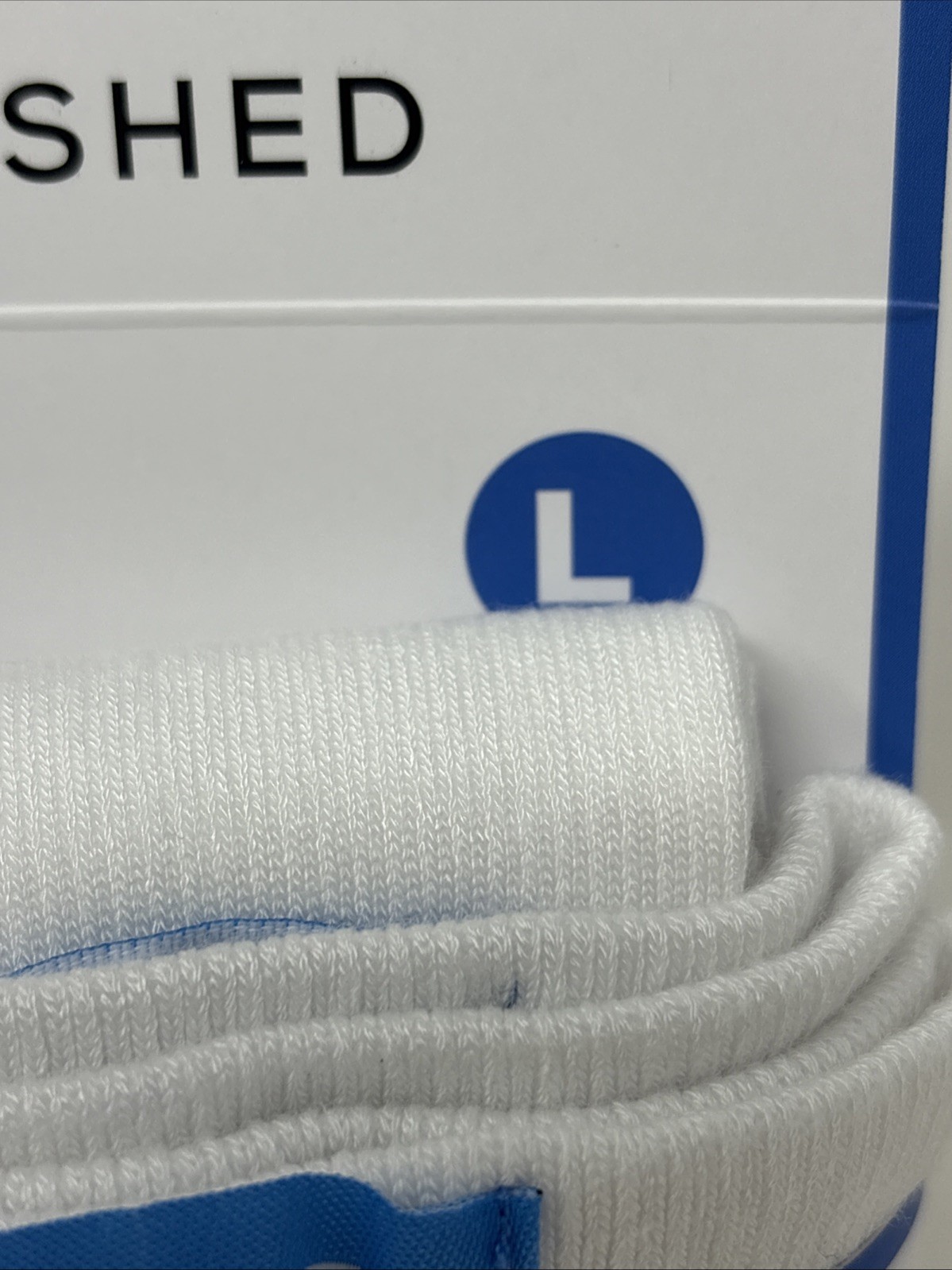 Hushed White Knee High Compression Medical Socks Size Large 15-20mmhg New