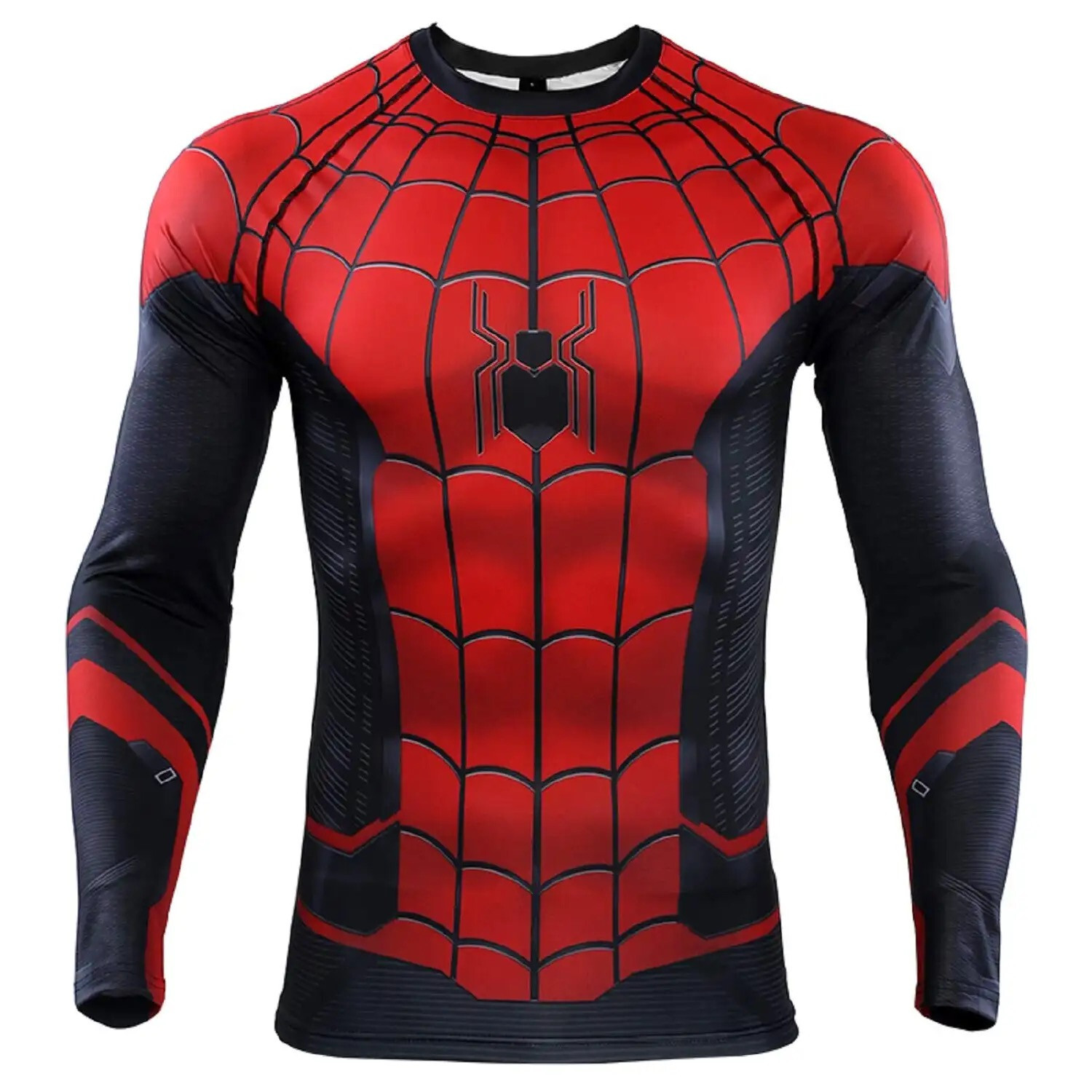 Men’s T-shirts Spider Superhero Compression Tights Long Sleeve Tops Tee Gym