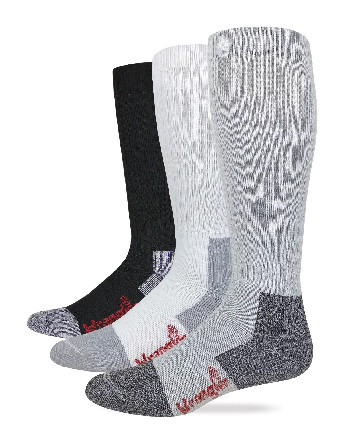 Wrangler Riggs Men’s 80% Cotton Over The Calf Work Boot Socks 2 Pair Pack