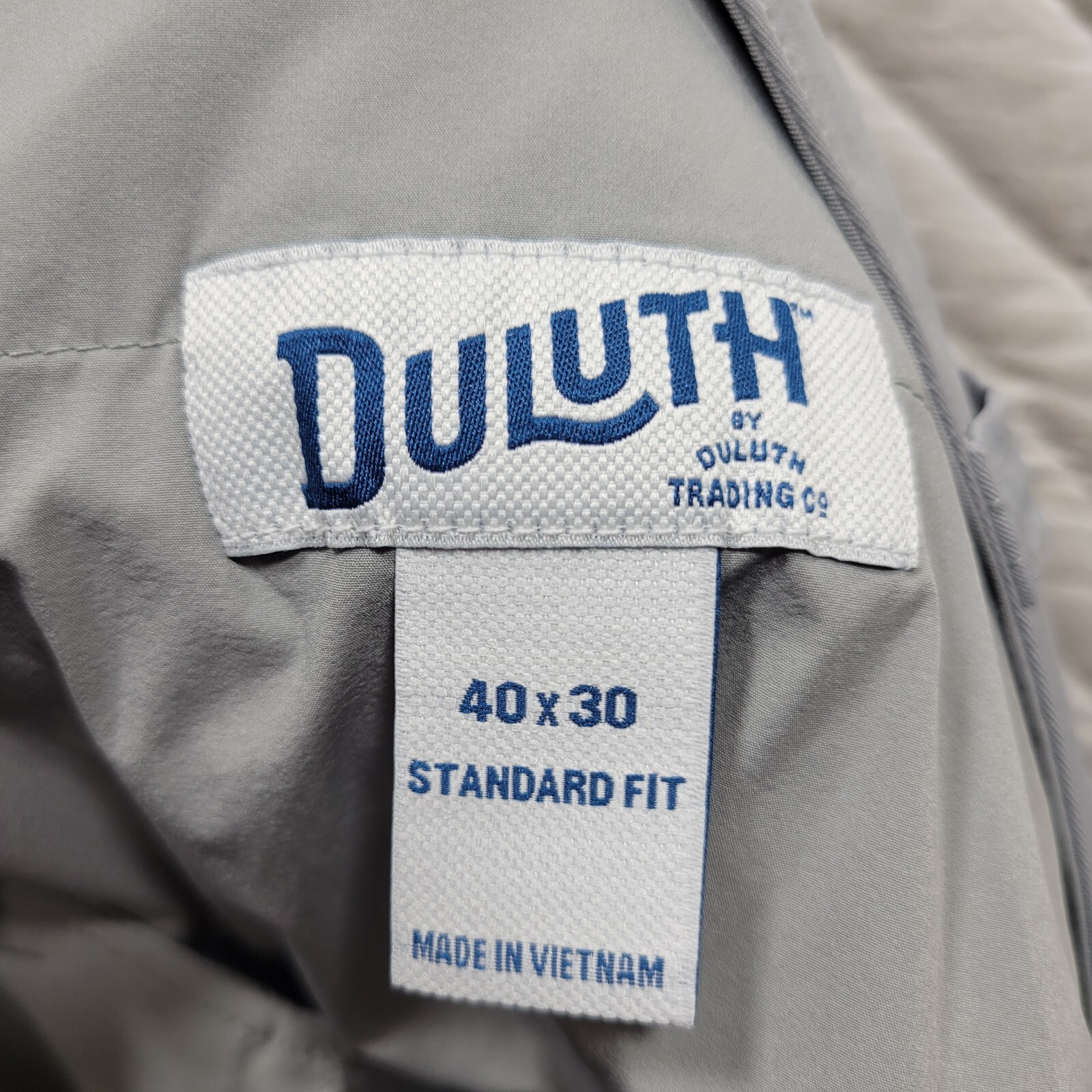 Duluth Trading Men Size 40 x 30 Pants Gray Armachillo Chinos Straight Stretch