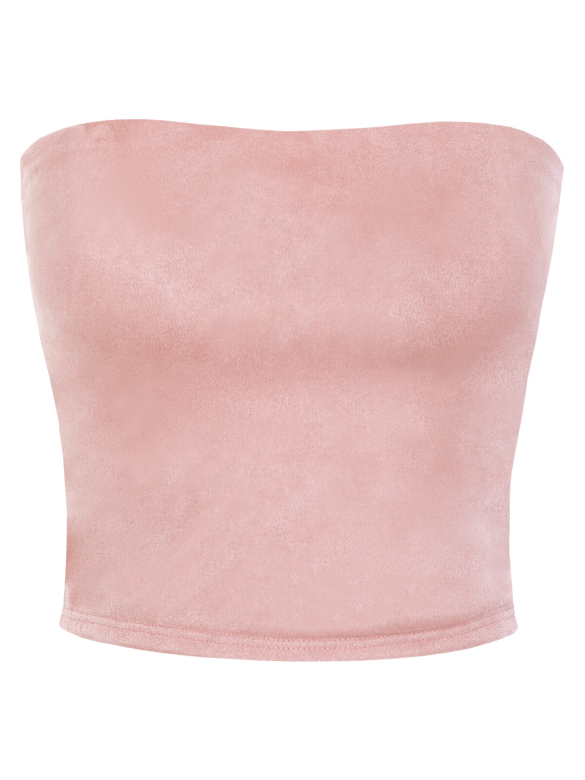 MixMatchy Causal Strapless Double layered Basic Faux Suede Sexy Tube Top