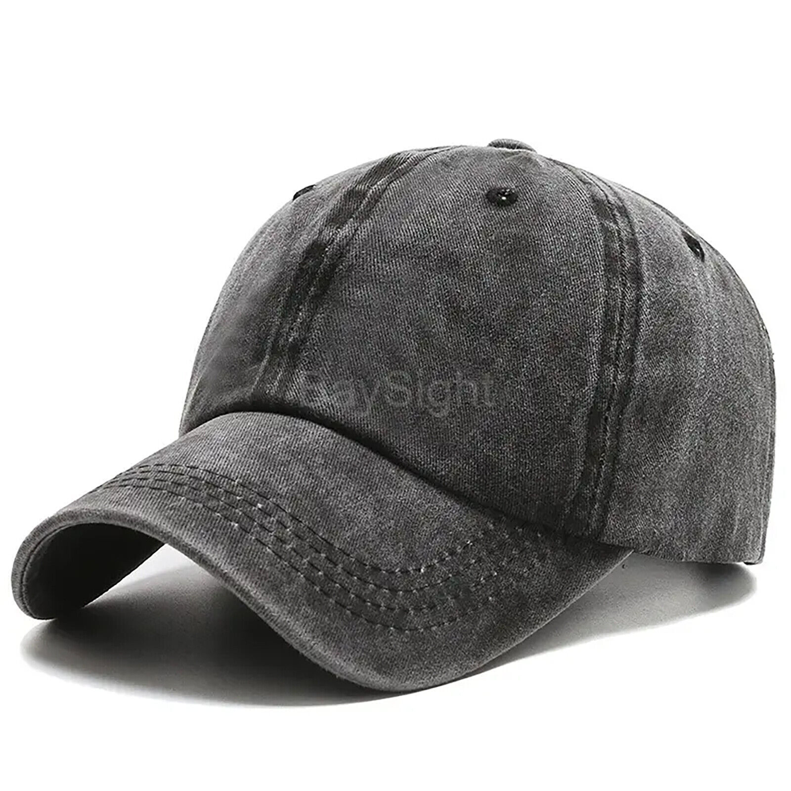 Men Baseball Cap Washed Cotton Solid Adjustable Dad Hat Women Ball Caps Trucker