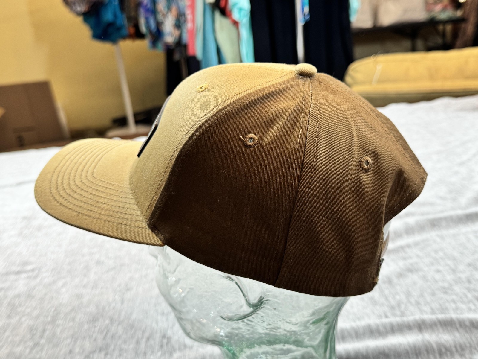 Vortex Hat Cap Snap Back One Size Brown Logo Patch Mens Optics Hunting Outdoors