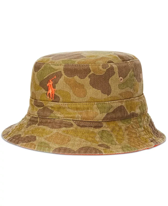 POLO Camo Reversible Bucket Hat – Orange 710890570001 – Size L / XL