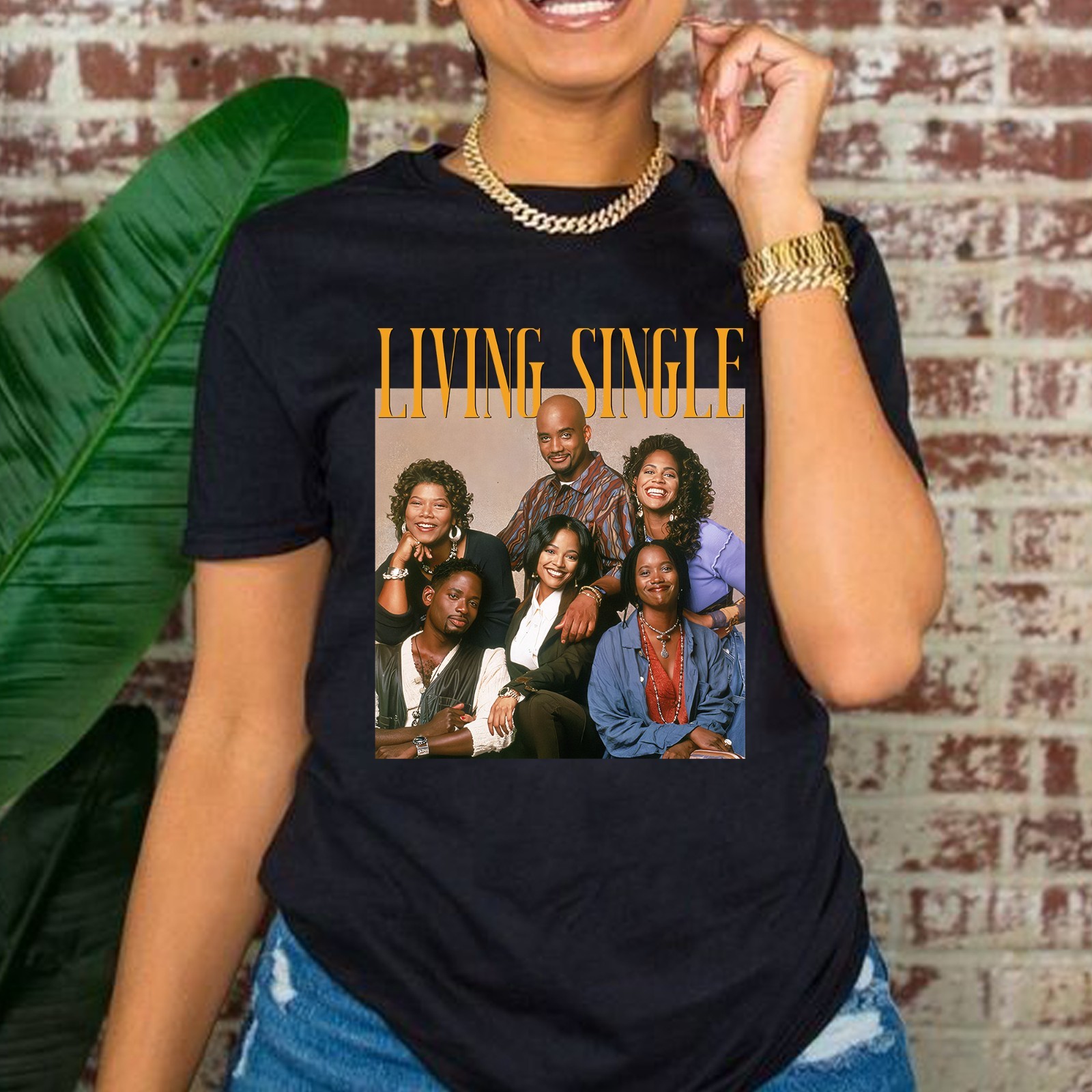Living Single Friends T-shirt, Retro Living Single Crew Tee, Classic 80s TV Show
