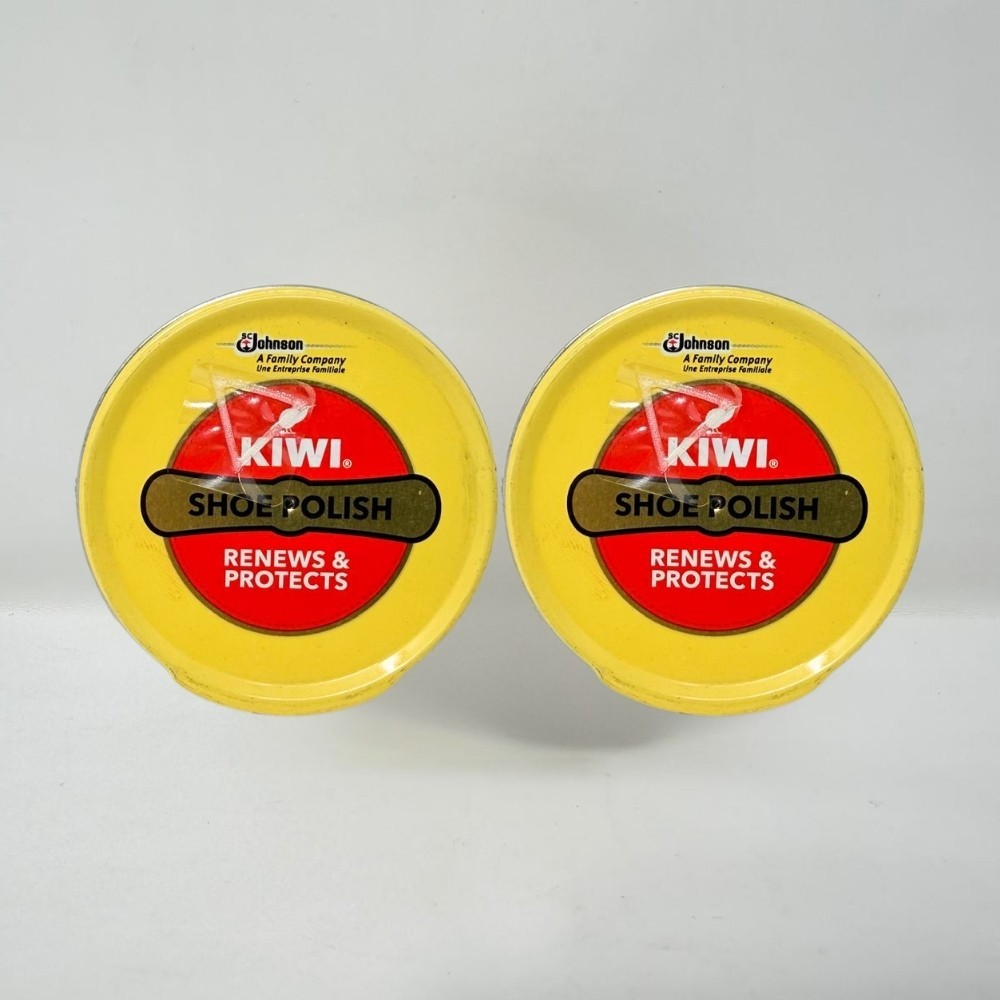 2 Pack – KIWI Shoe Polish Tin, Neutral, 50ml (1.7oz) – Renews & Protects Leather