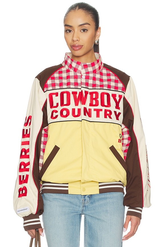 The Laundry Room Country Grown Wild Berries Racing Jacket NEW