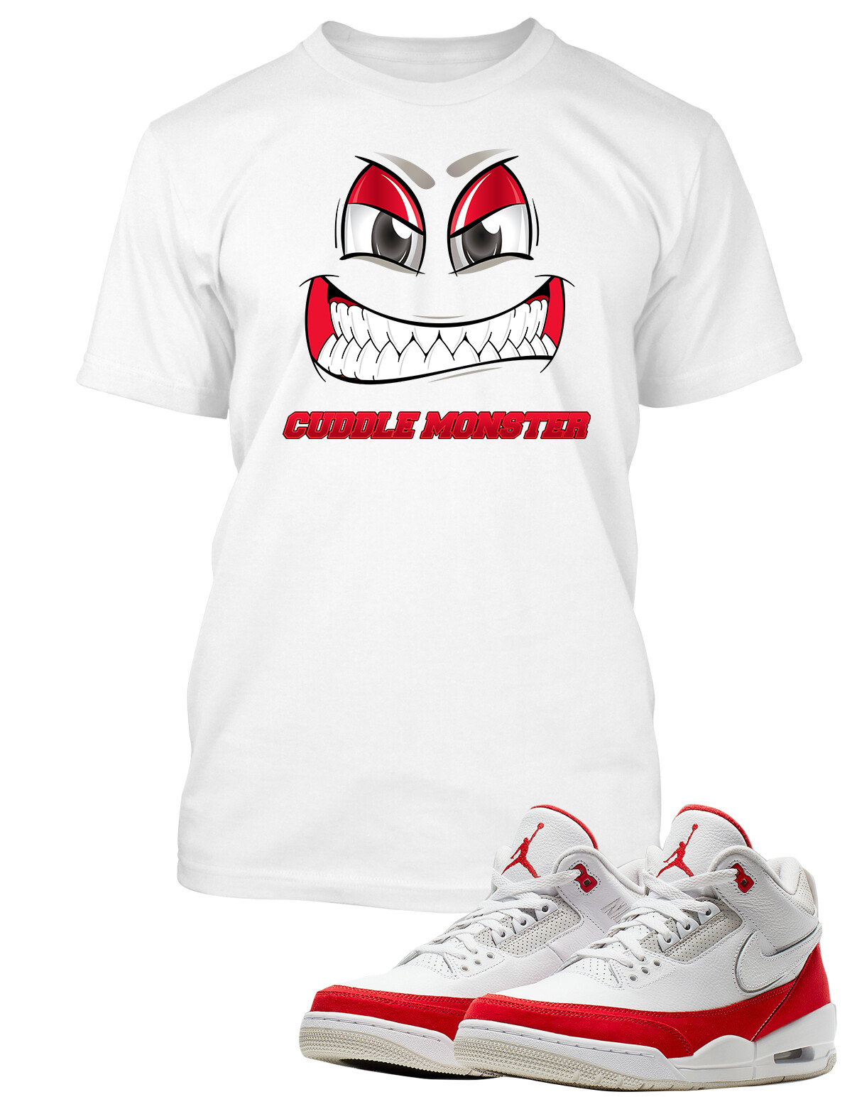 Cuddle Monster Tee Shirt to Match J3 Tinker Men Graphic Sneaker Big Tall Sm T