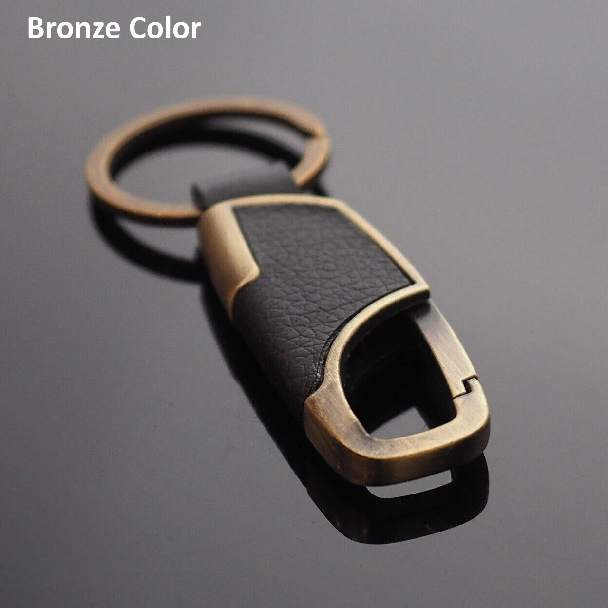 Men’s & Women’s Leather Clip Keychain Fashion Style Car Key Ring Fob Holder Gift