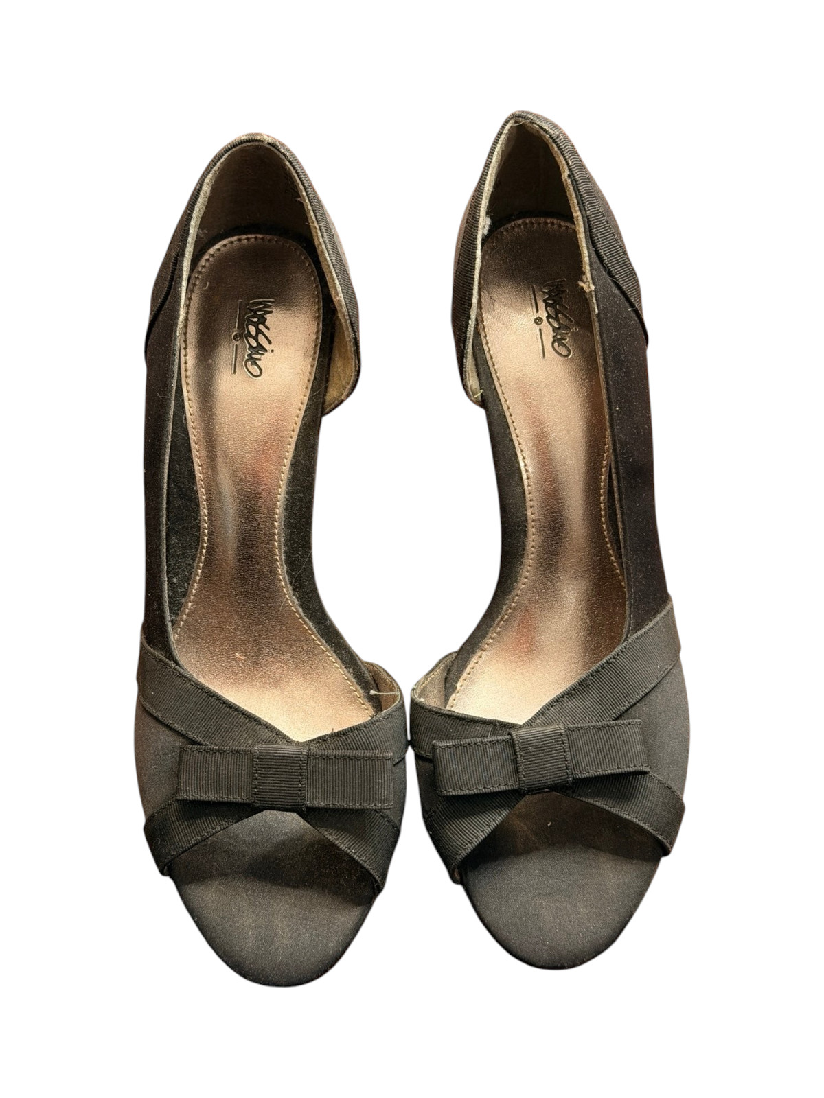 Mossimo Supply Co. | Womens Black Peep Toe Heels with Bow Accent | Size 9.5