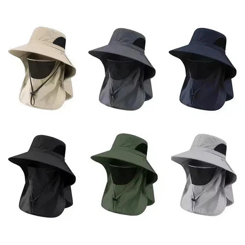 Wide Brim Sun Hat UV Protection Bucket Cap For Hiking Camping Fishing Safari Men