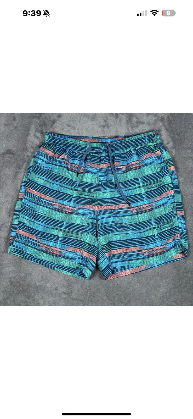 SAXX Men’s Cannonball 2N1 Drawstring Ball Pouch Swim Trunks Size Large