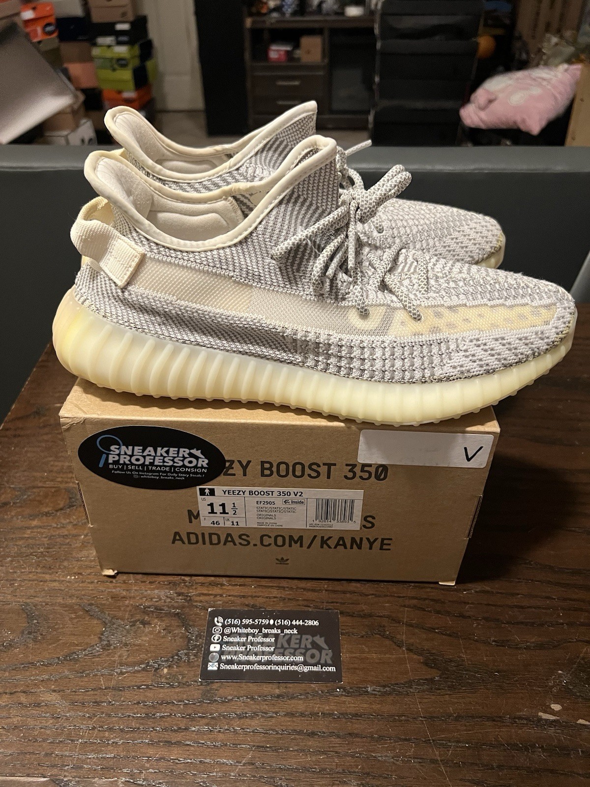 adidas Yeezy Boost 350 V2 Static Non-Reflective Size 11.5 2018 EF2905 w/ Box