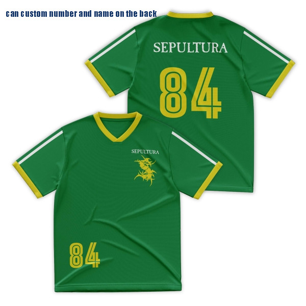Hot Sepultura Soccer Jersey Shirt For Men and Women Polyester Shirt S-5XL TD1378