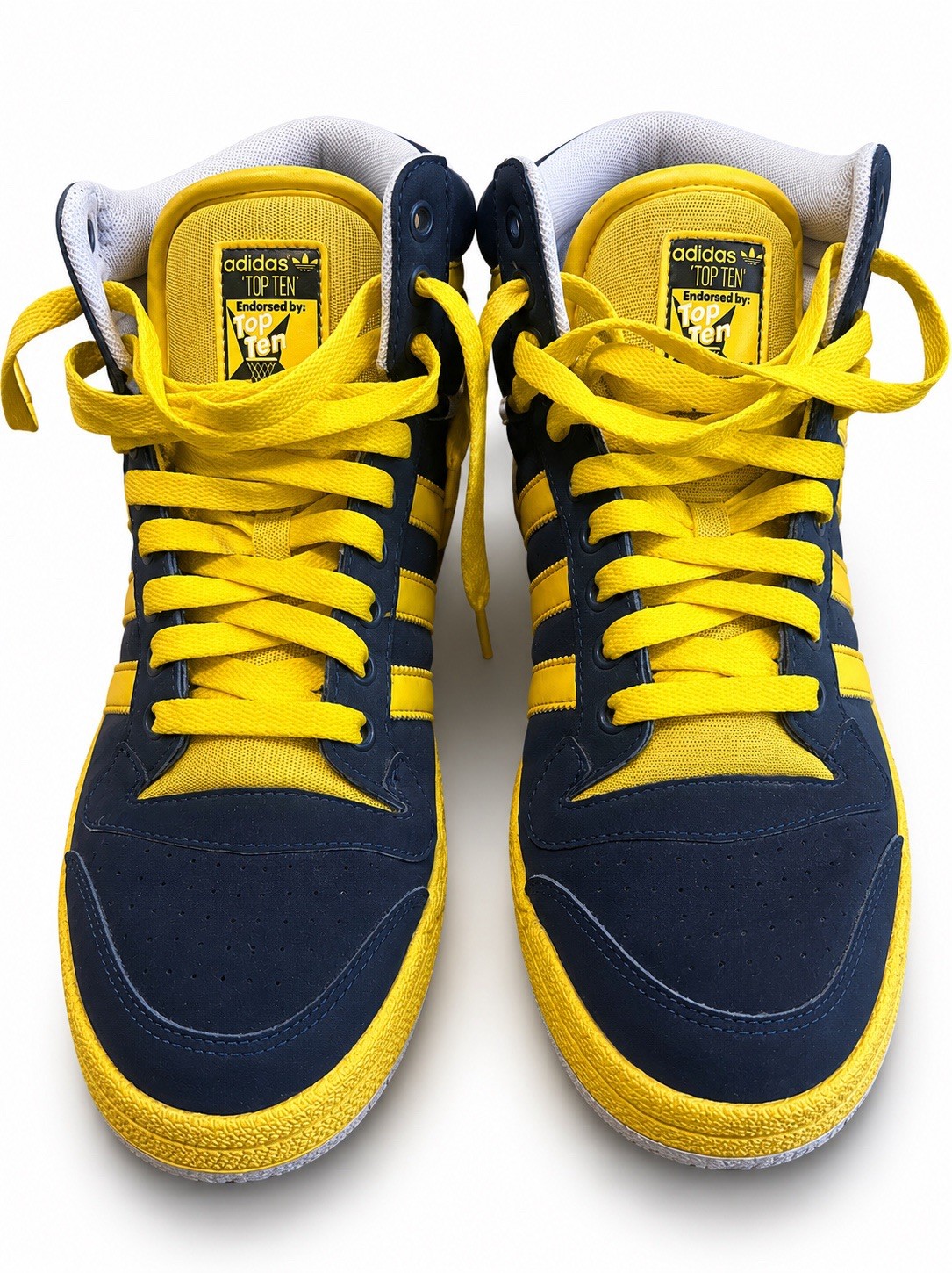 Adidas Top Ten Hi Mid Navy Yellow Men’s Size 8 Basketball Shoes G09275