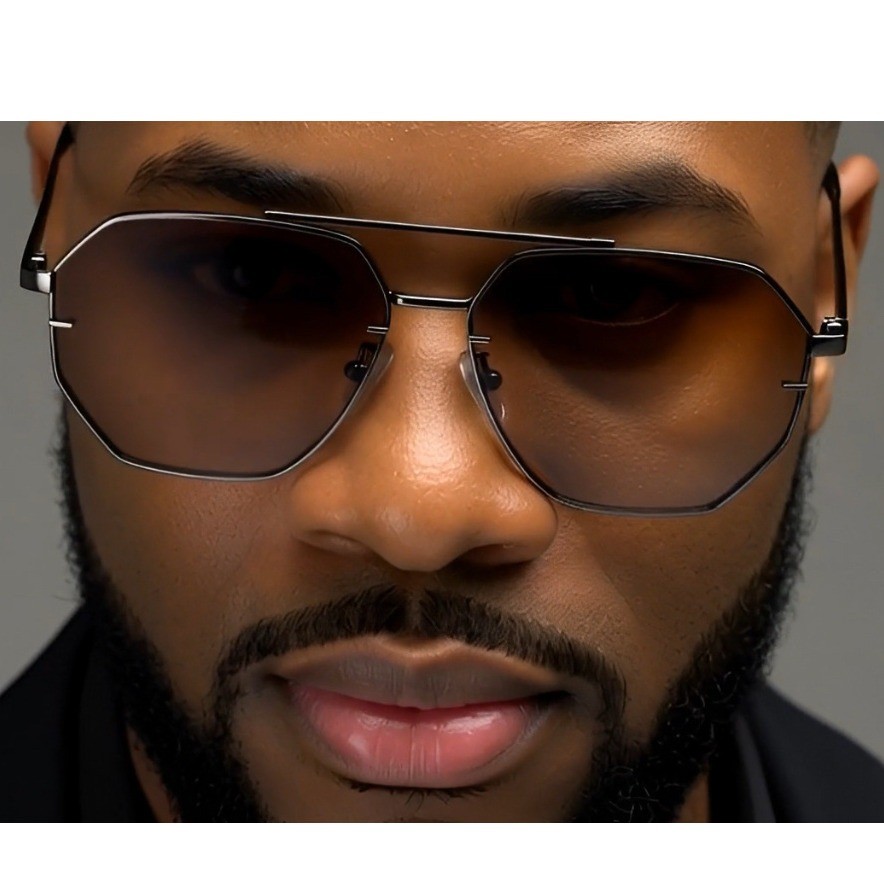 Dark Brown Lens Stylish men’s sunglasses classic style Pilot Model Outdoor Trend