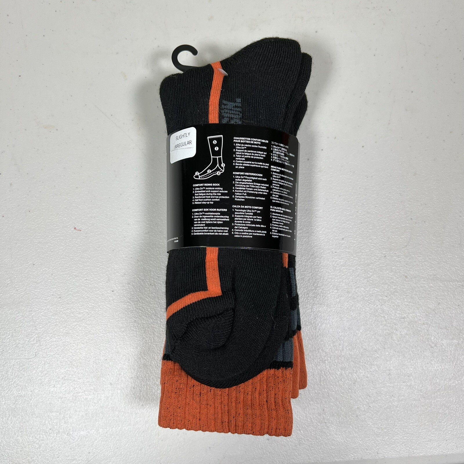 Harley Davidson Socks, Men’s Large, 2 Pair NEW! Made In USA Slightly Irregular