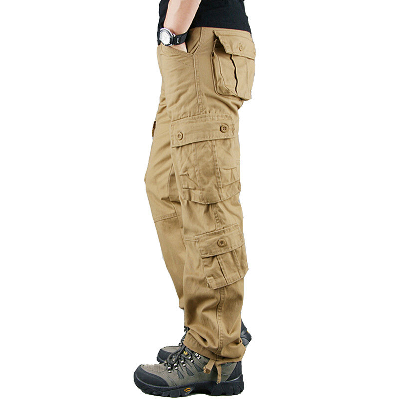 Men’s Army Tactical Combat 100% Cotton Cargo Work Pants Outdoor Hiking Trousers
