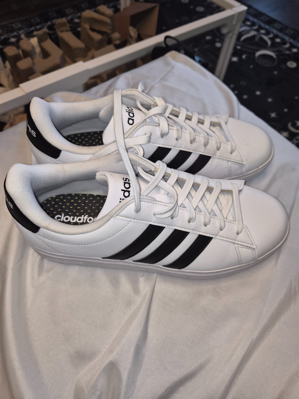 Size 10 – adidas Grand Court 2.0 White Black