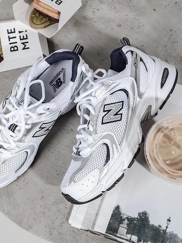 New Unisex NB 530 Running Shoes White Silver Sports Sneakers Women And Men Size