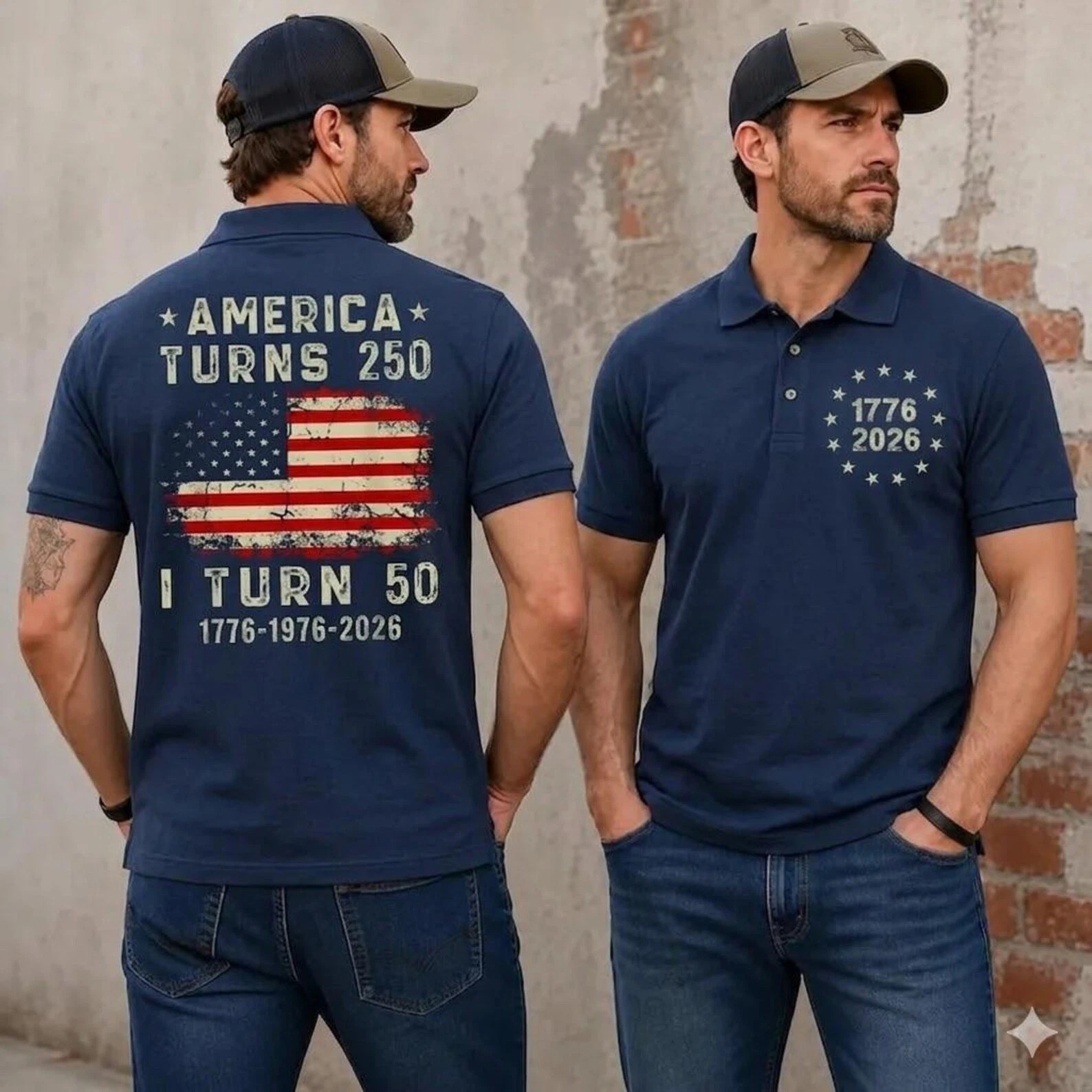 America 250 Years Patriotic Polo Shirt, 1776–2026 USA Flag Golf Polo,4th Of July