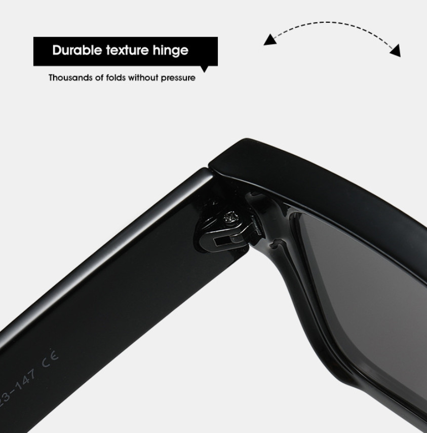 Square Thick Frame Sunglasses For Men Women Classic Outdoor Shade Glasses UV400