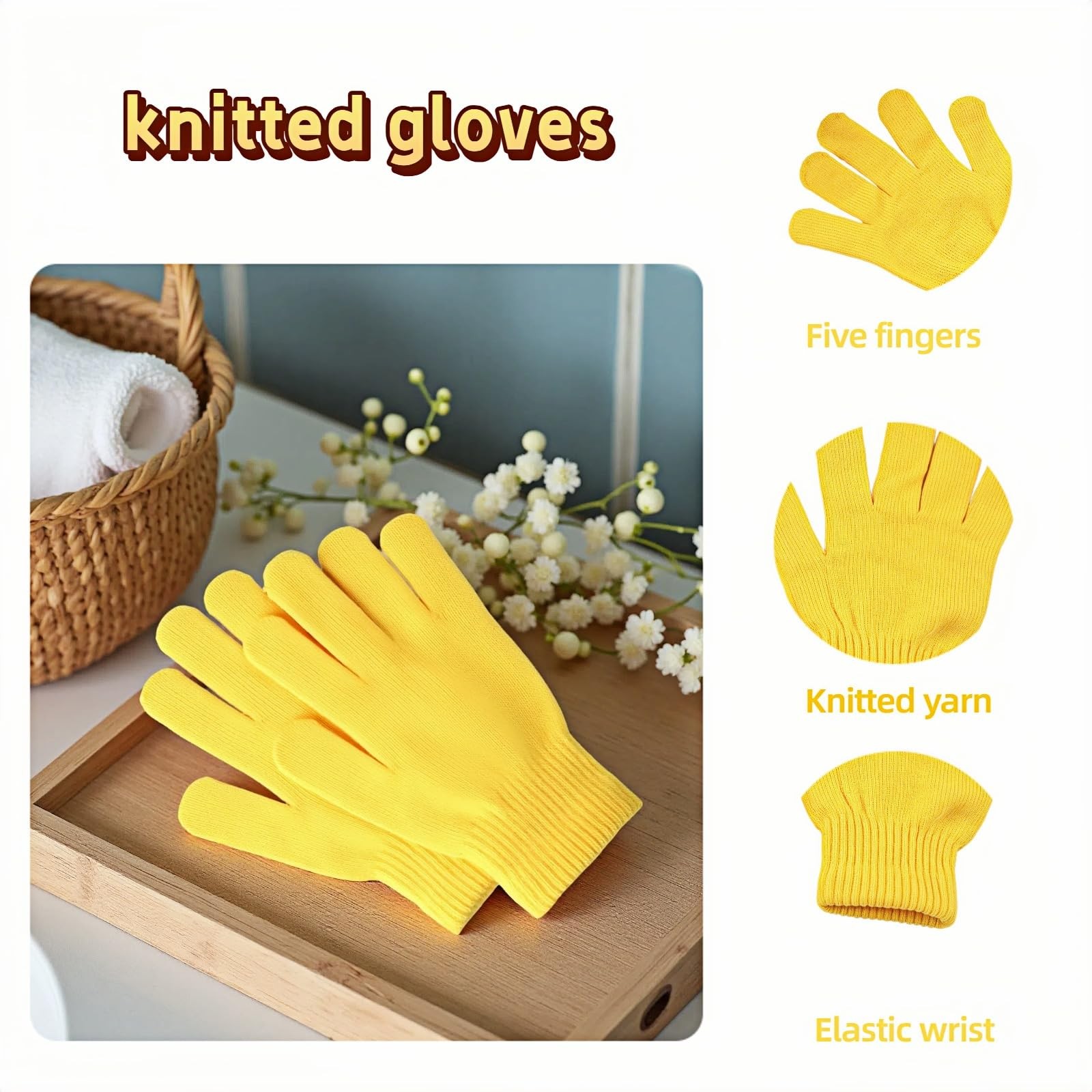 Minimalist Winter Knit Gloves for Men & ,Thermal Knit Gloves Windproof Warm T…