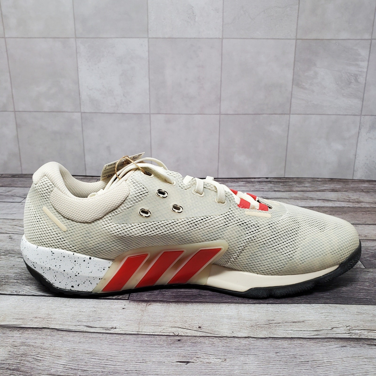 Adidas Men’s Size 12.5 Dropset Trainer Golden Beige/Black/Wonder White GZ8613