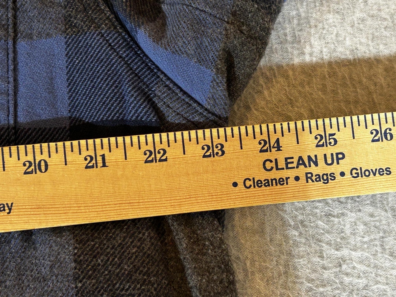Duluth Trading Flannel Shirt Men Medium Blue Snap Lined Shacket Jacket Workwear