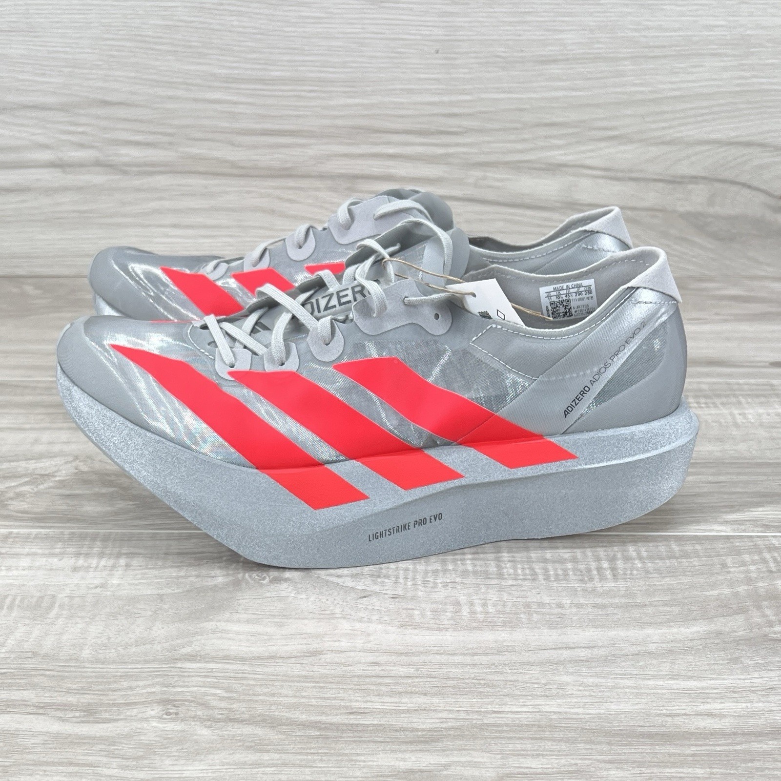 Size 10 – adidas Adizero Adios Pro Evo 2 Silver JR7259 Brand New DS