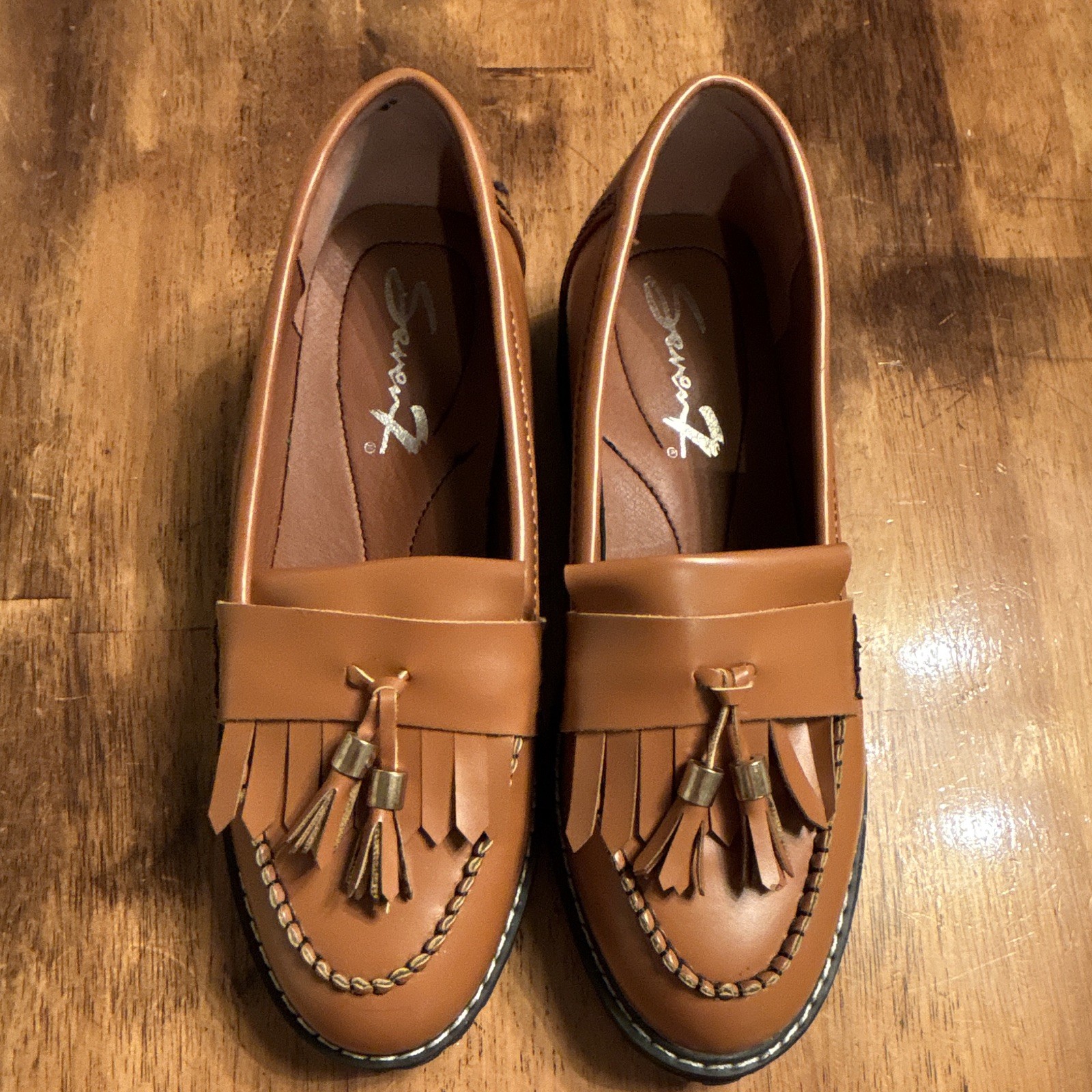 Xray Women’s Brown Tassel Fringe Slip-On Loafer Flats Synthetic Size 9