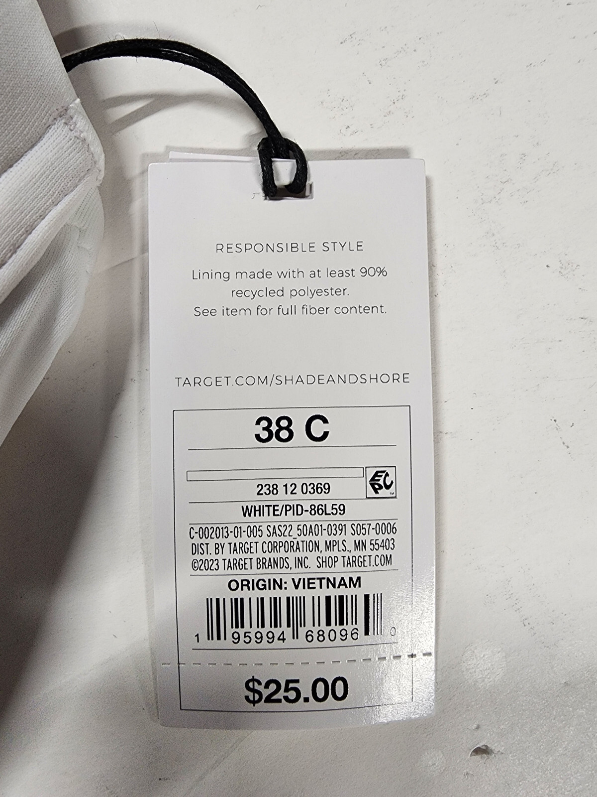 Shade & Shore White Push-up Top, 38B, 38C, NWT, SHIPS FREE