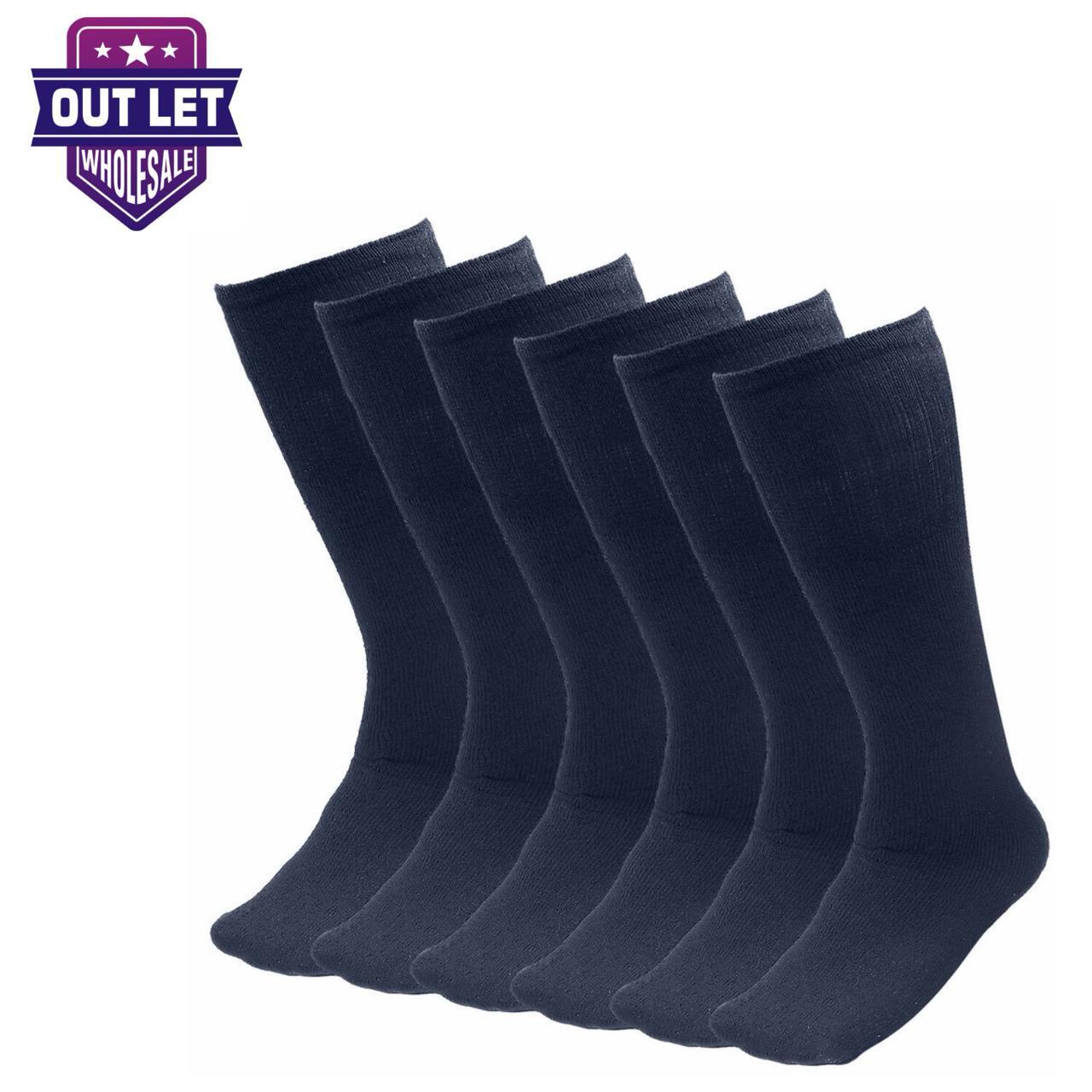 6-12-18 Pairs Men’s Tube socks Over The Calf Sports Cotton Socks Big & Tall
