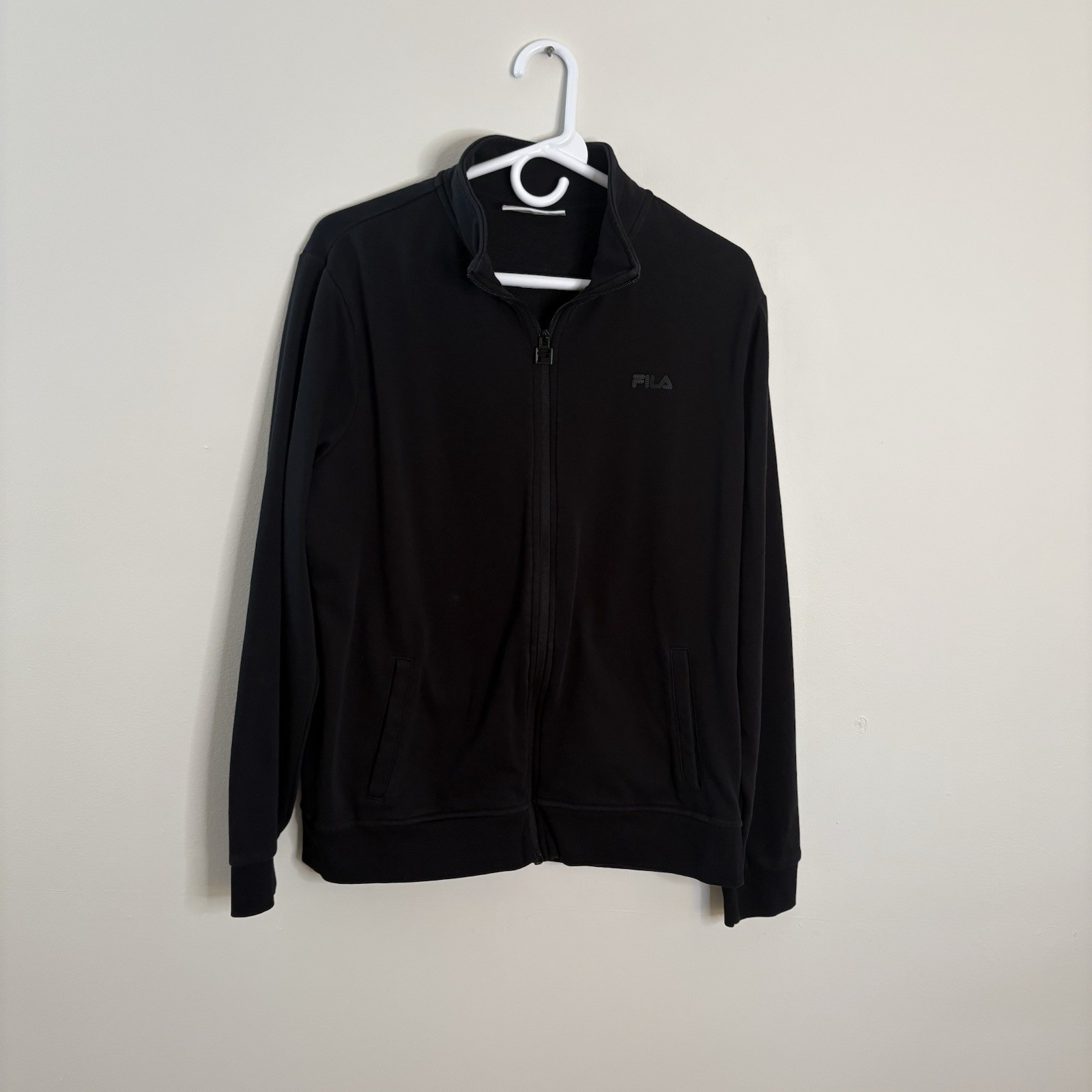FILA Sport Men’s XL Black Full Zip Sweater Sweatshirt Work Casual Sporty Fall P6