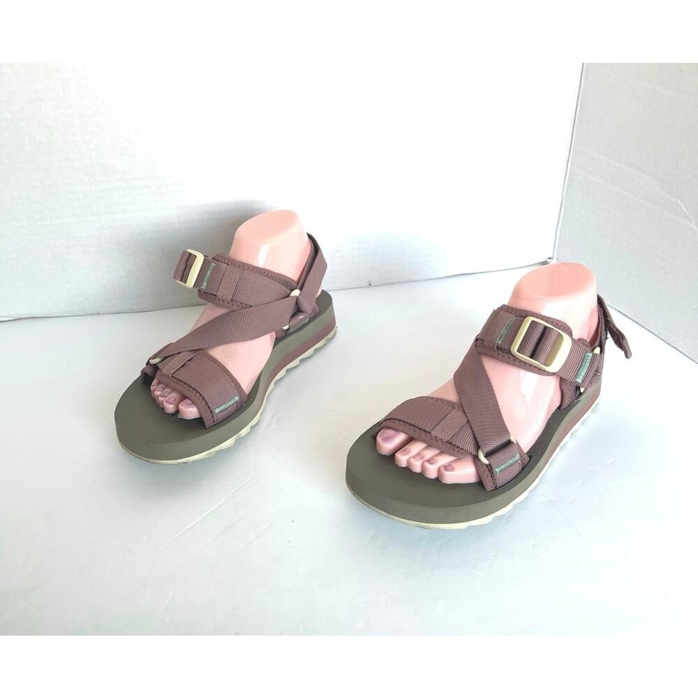 Merrell Comfort Pink Leather Buckle Strap Casual Sporty Slide Sandals Sz 7