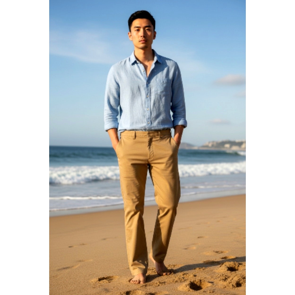 Combatant Gentlemen Mens Light Tan Pants – 34×30 – Great!