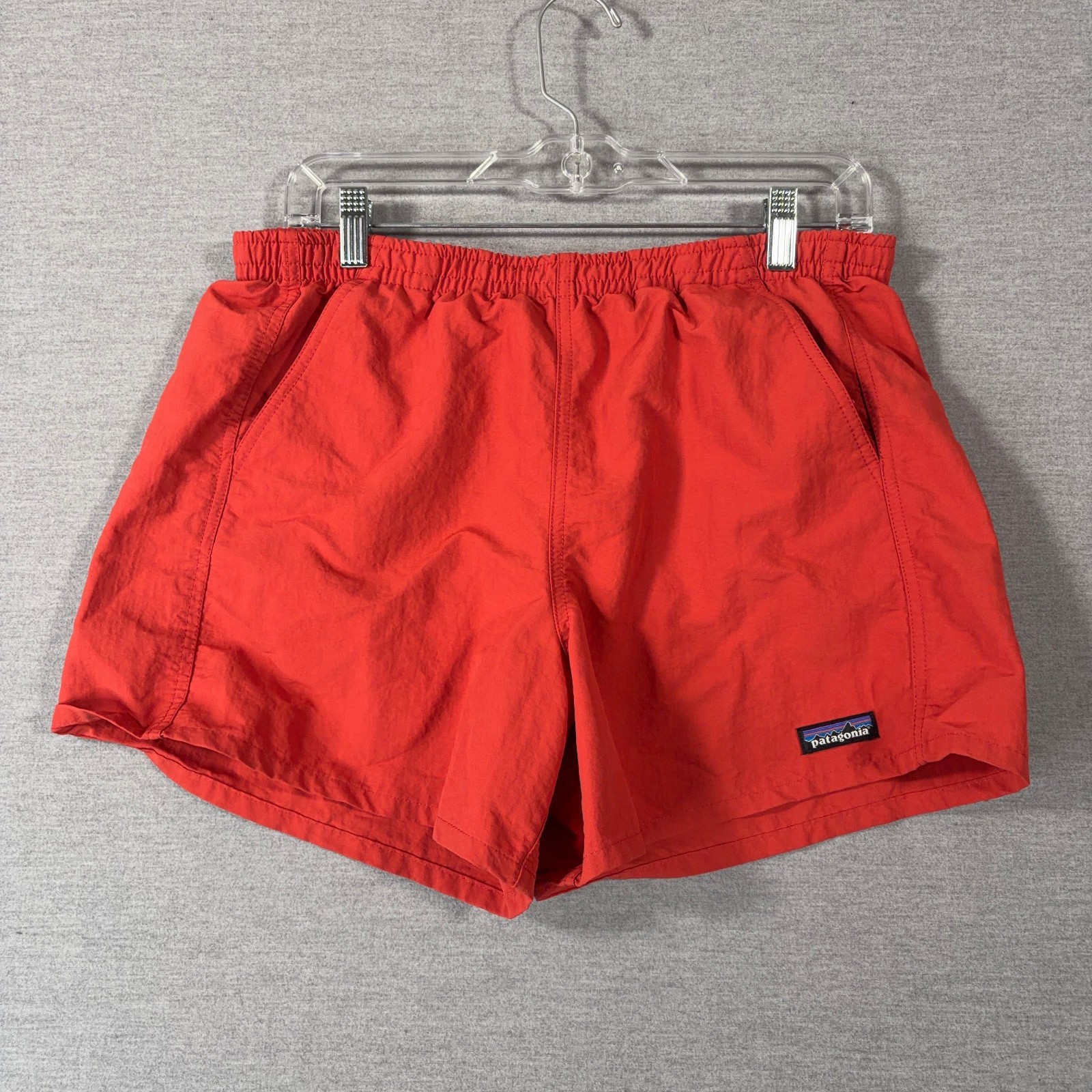 Patagonia Baggies Shorts Mens Medium Red Linerless NetPlus Nylon Hybrid Swim